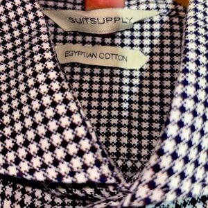 Suit Supply Men’s Adult Small / Medium Checked Dress Shirt